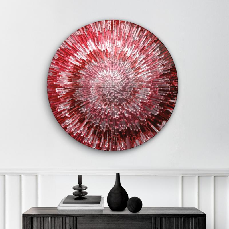 Soyut Yuvarlak Cam Tablo