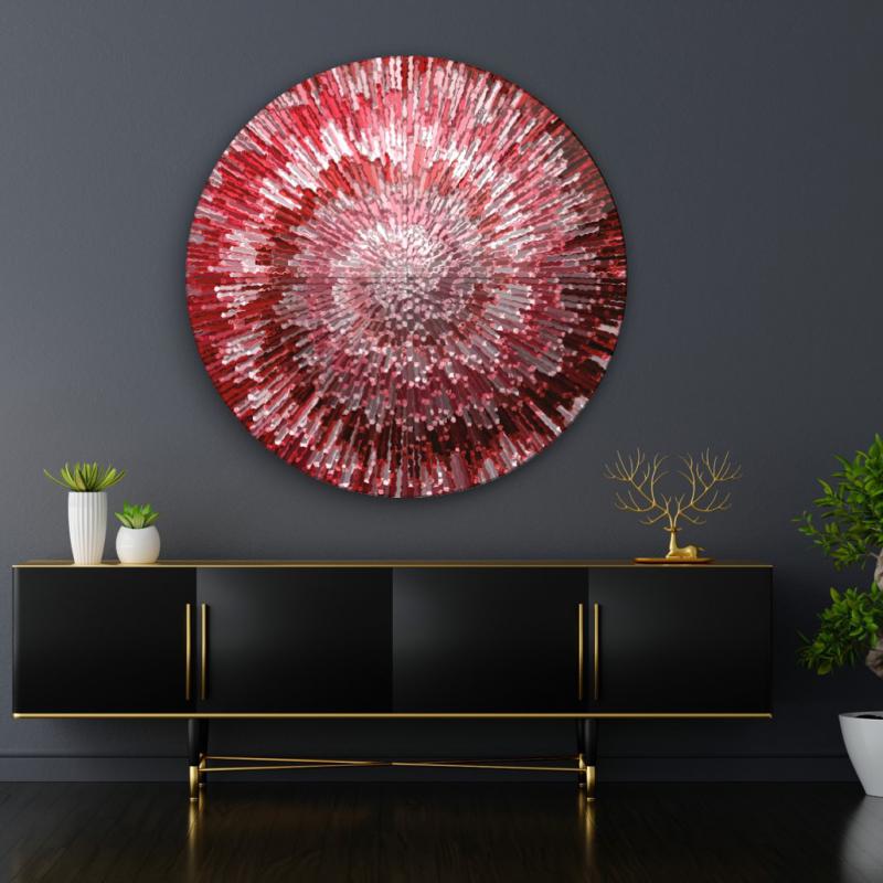 Soyut Yuvarlak Cam Tablo