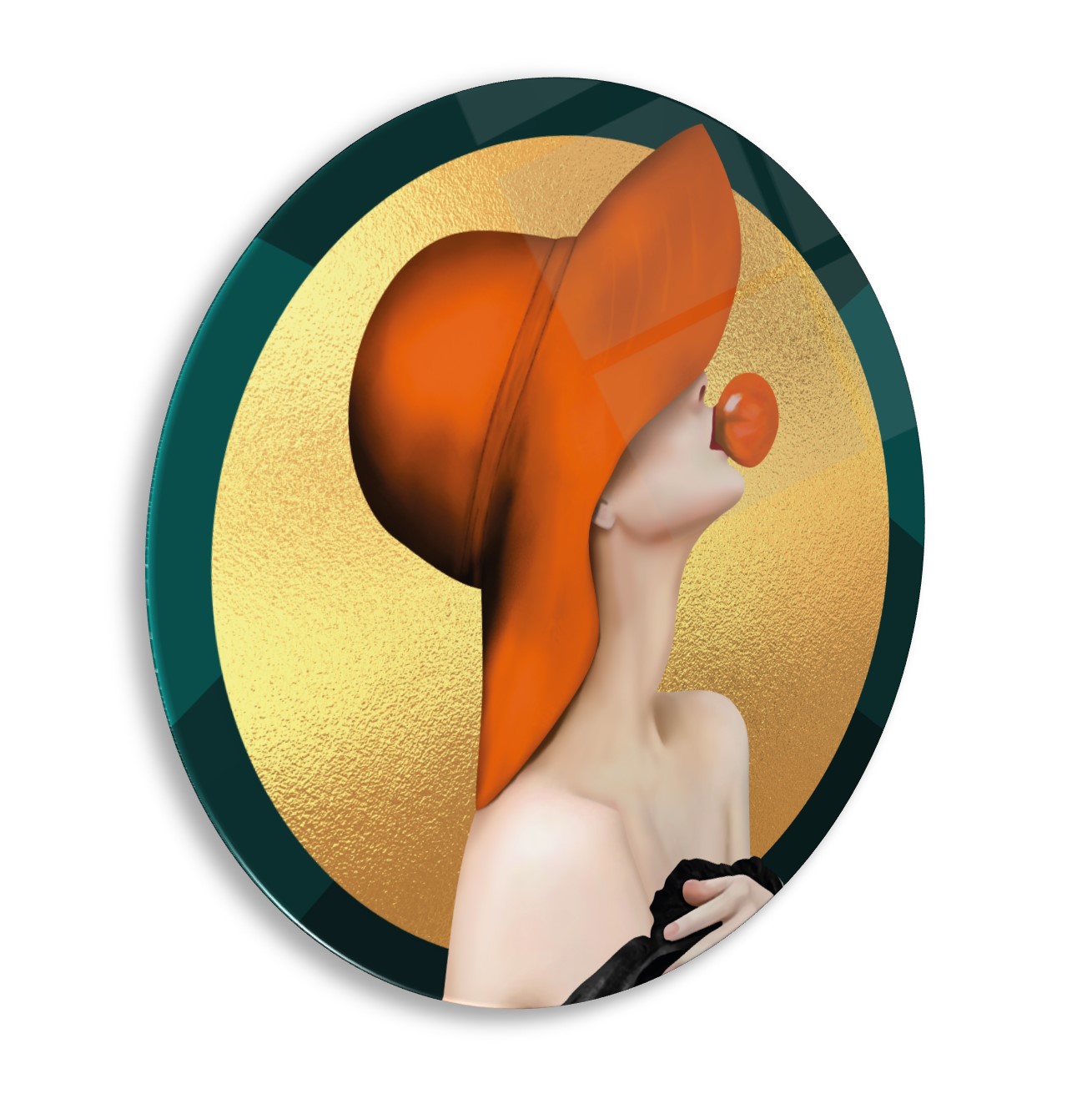 Kadın Yuvarlak Cam Tablo