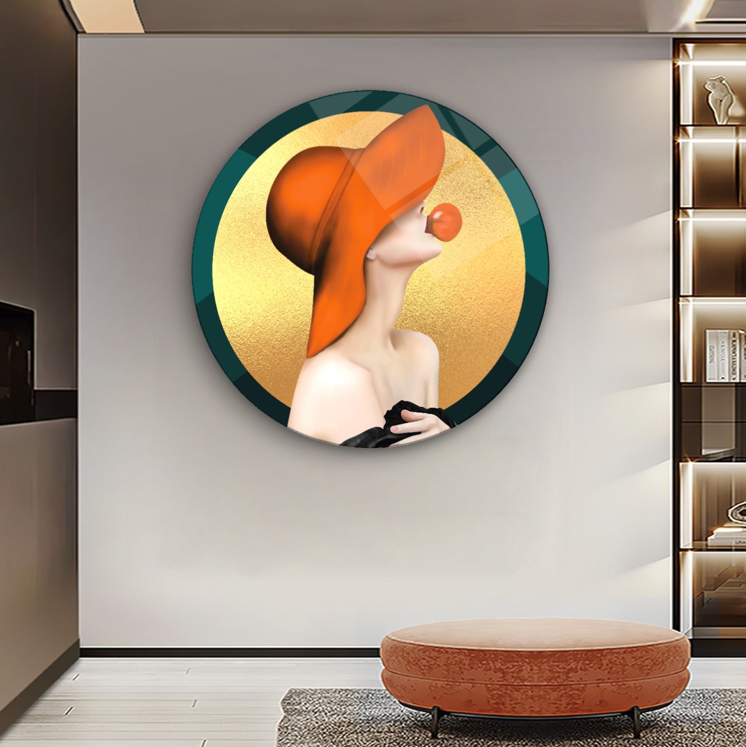Kadın Yuvarlak Cam Tablo