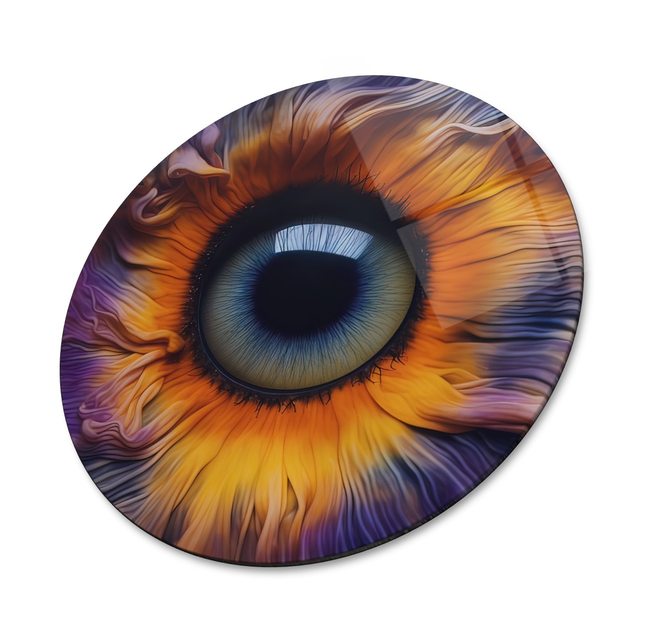 Göz Bebeği Yuvarlak Cam Tablo