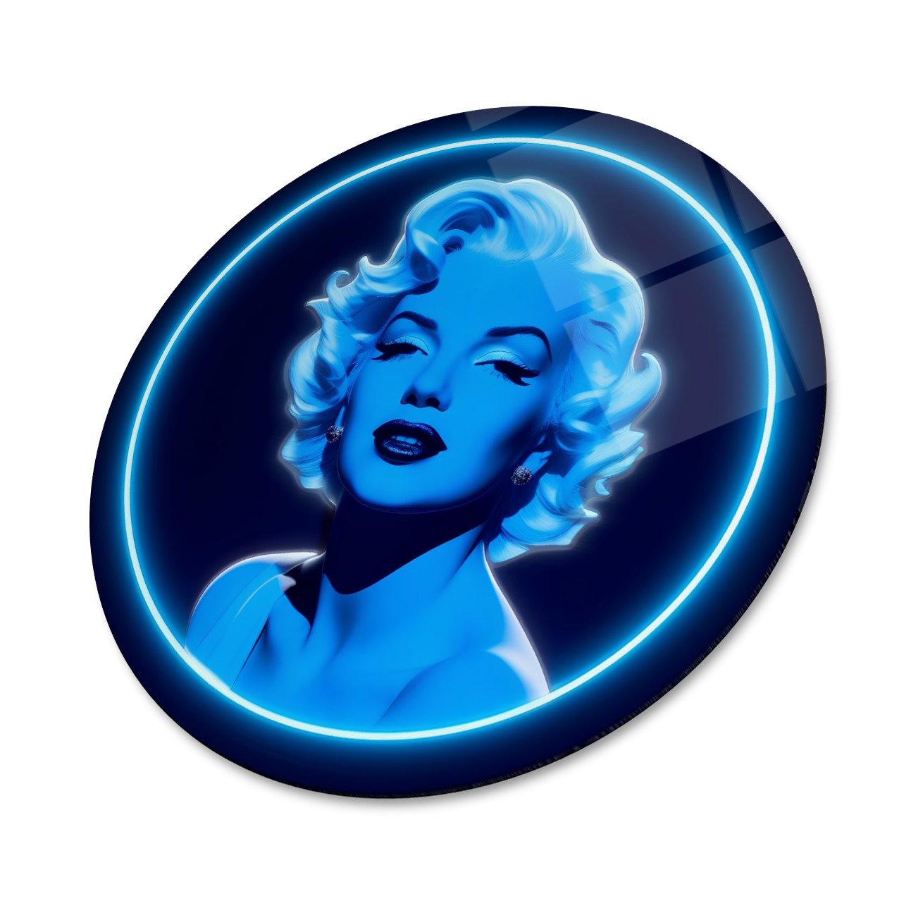 Neon Görünümlü Marilyn Monroe Cam Tablo